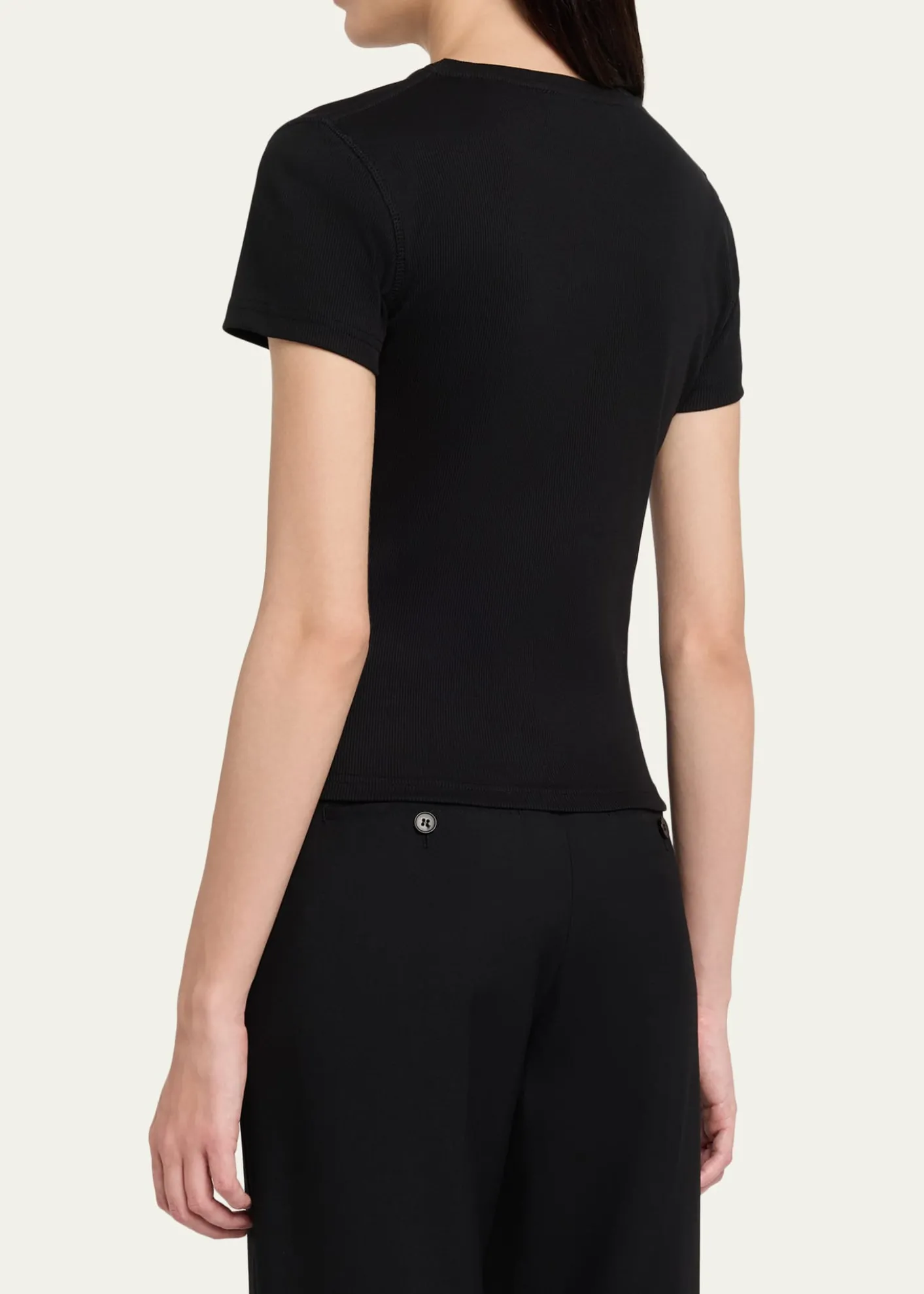 BurberryCotton Rib Knit T-Shirt