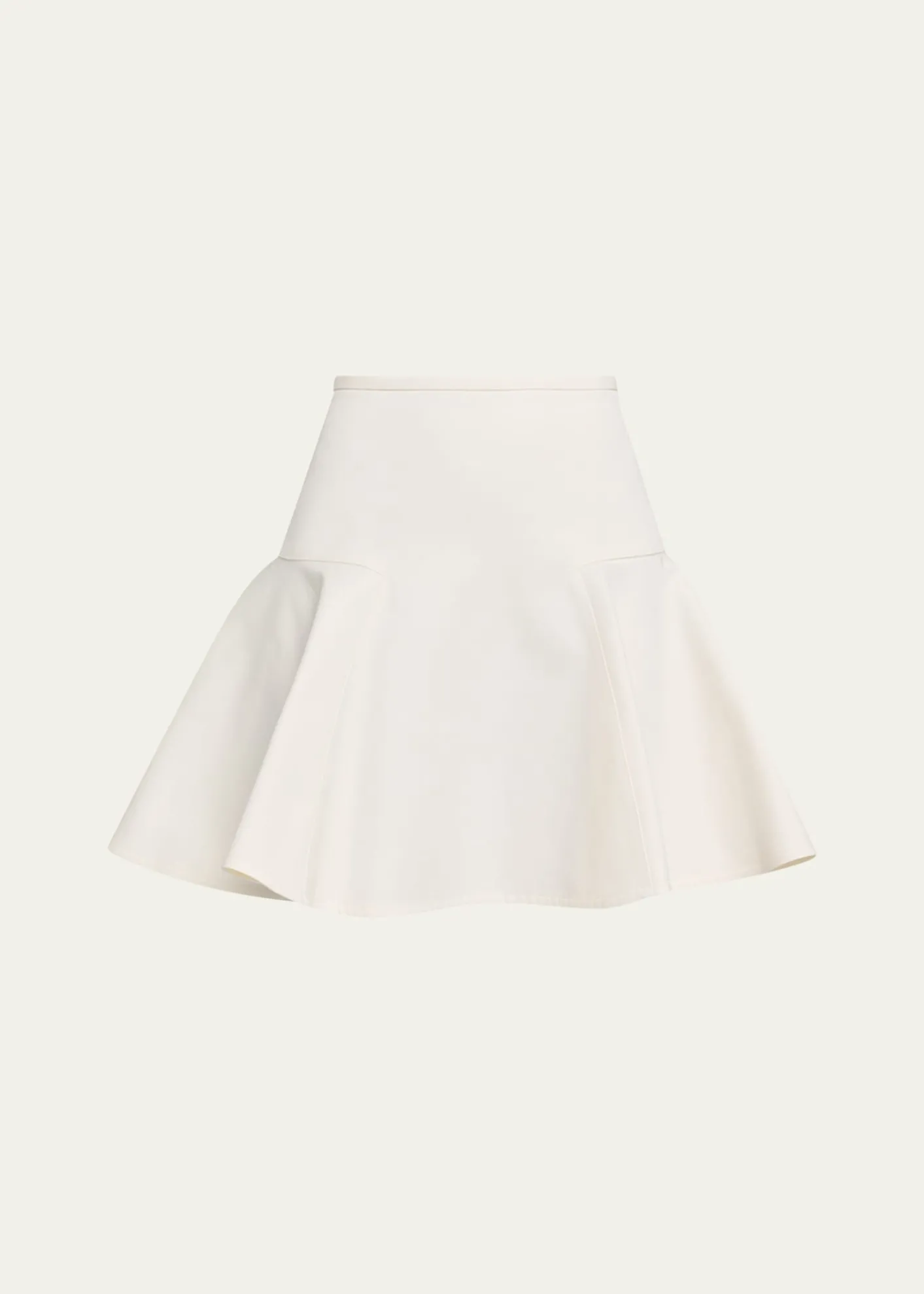 BurberryEbony Cotton Twill Flare Mini Skirt