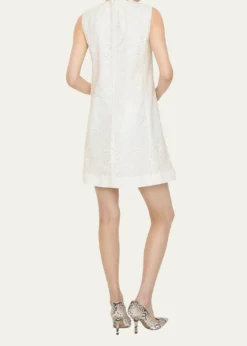 BurberryElysande Paisley Lace Sleeveless Mini Dress