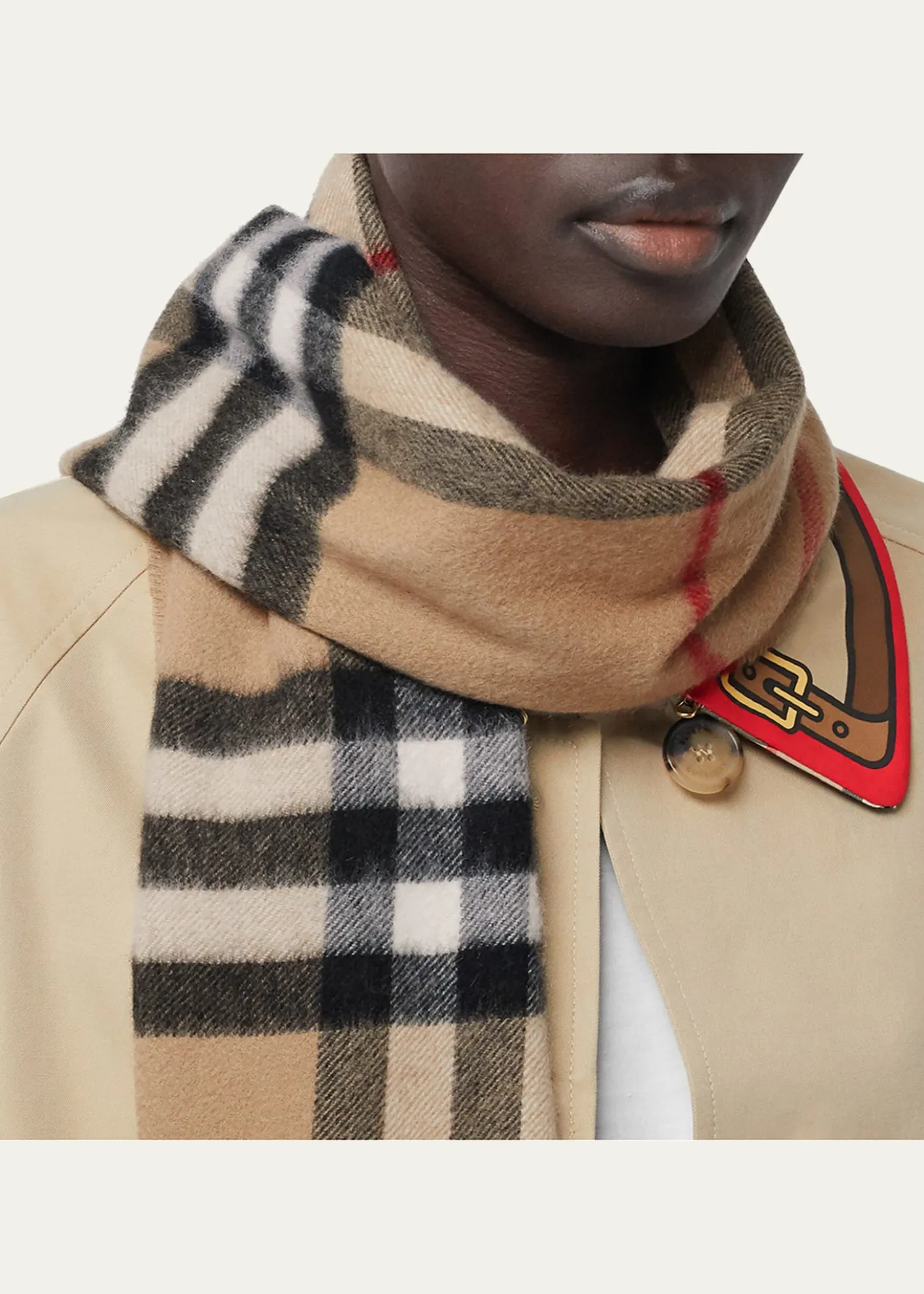 BurberryGiant Check Cashmere Scarf
