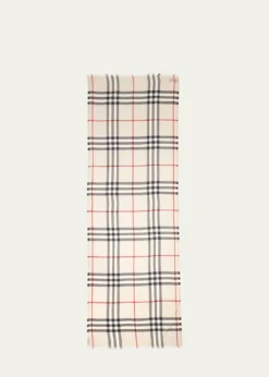 BurberryGiant Check Gauze Scarf