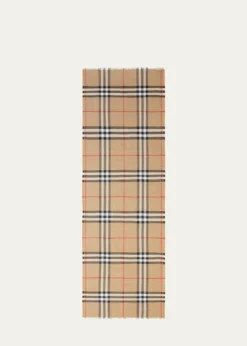 BurberryGiant Check Gauze Scarf