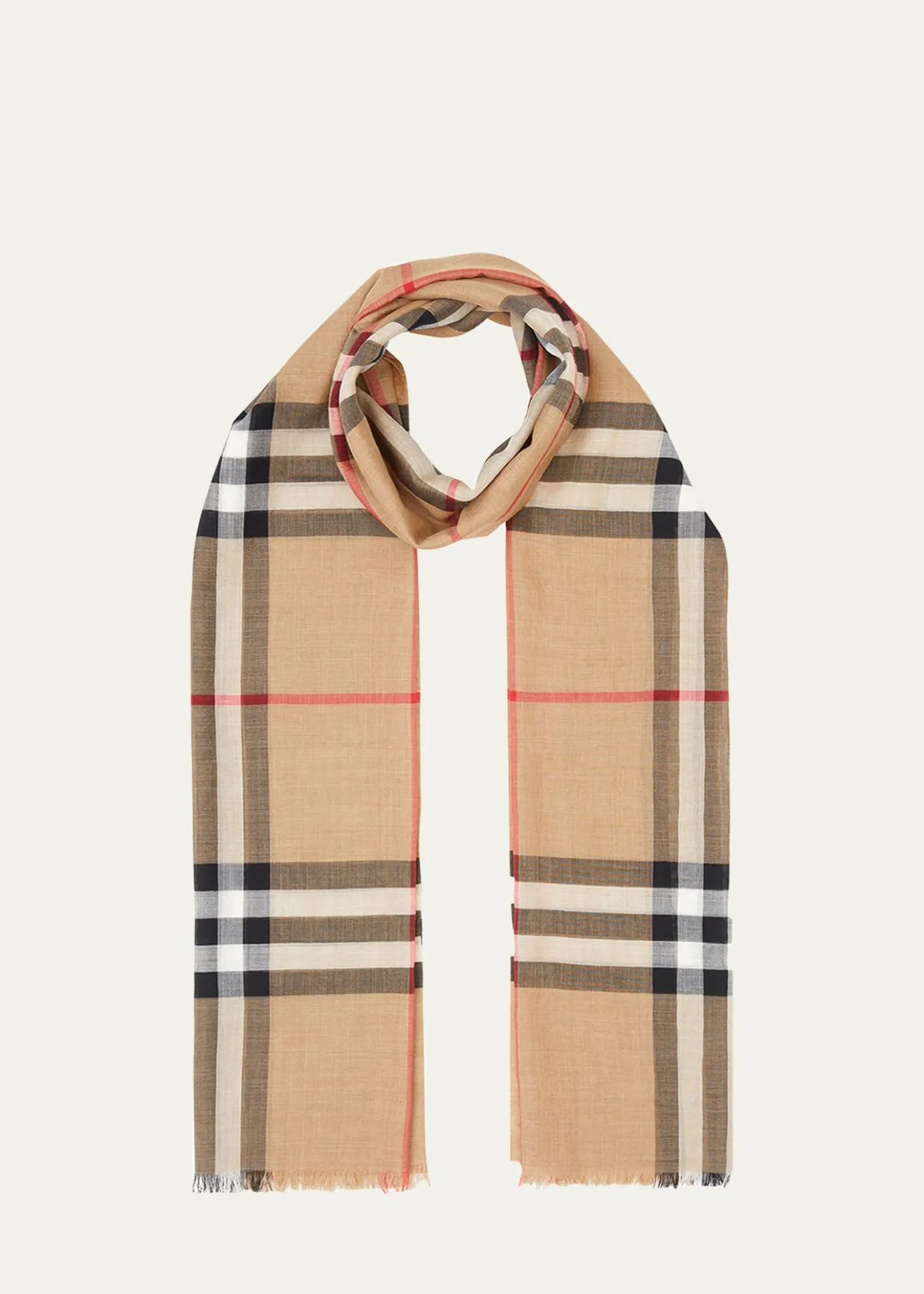 BurberryGiant Check Gauze Scarf
