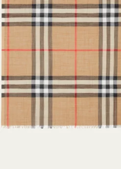 BurberryGiant Check Gauze Scarf