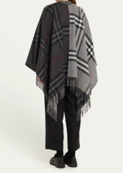 BurberryGiant Check Logo Cashmere-Blend Cape