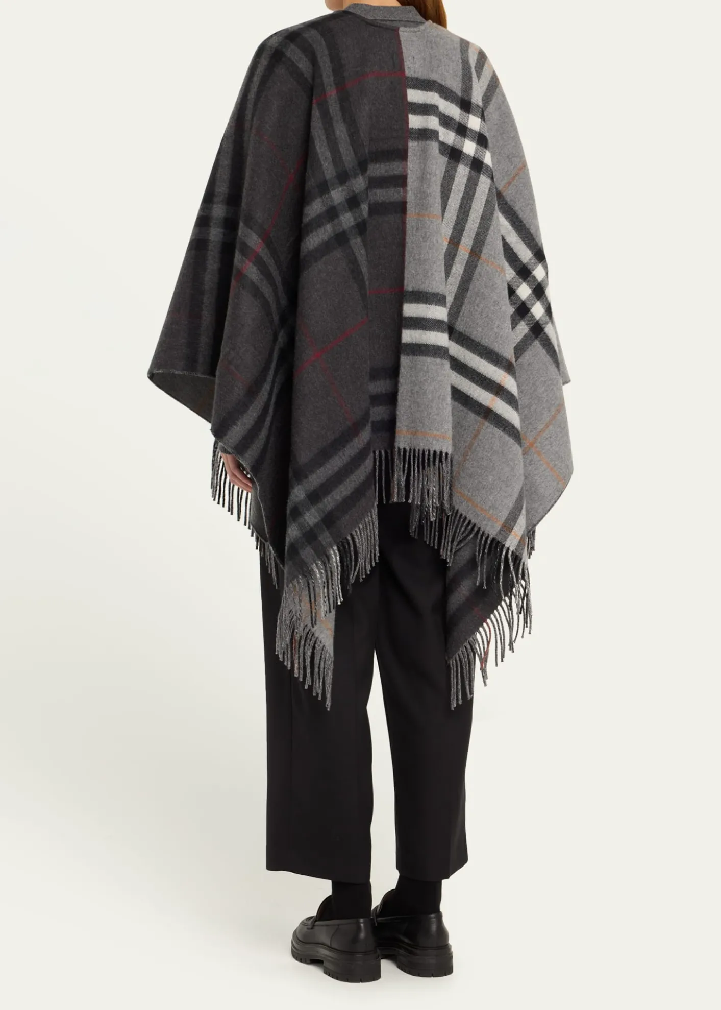 BurberryGiant Check Logo Cashmere-Blend Cape