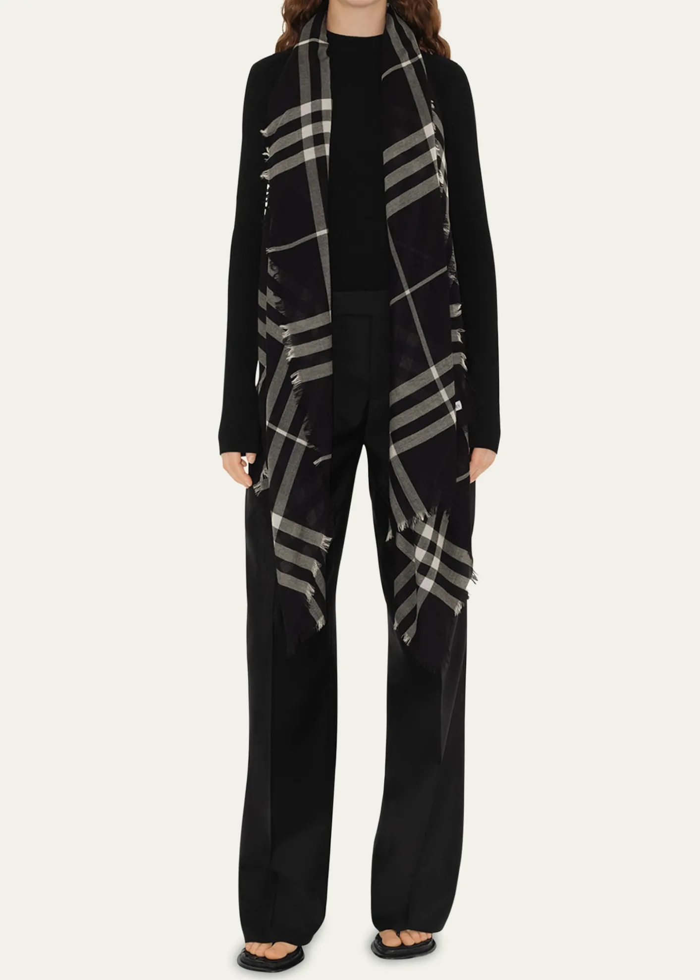 BurberryGiant Check Wool Scarf