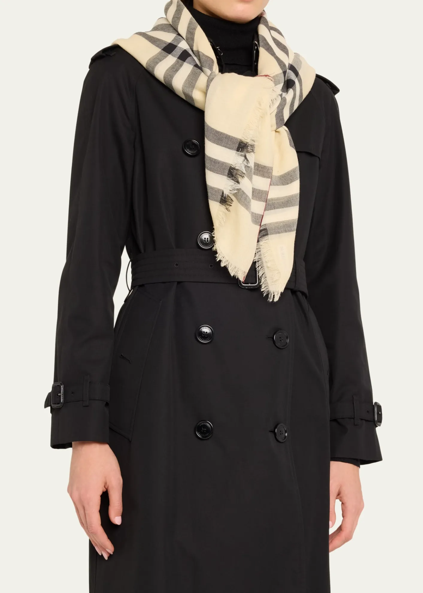 BurberryGiant Check Wool Scarf