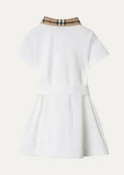 BurberryGirl's Astrid Check Polo Shirtdress, Size 6M-2T