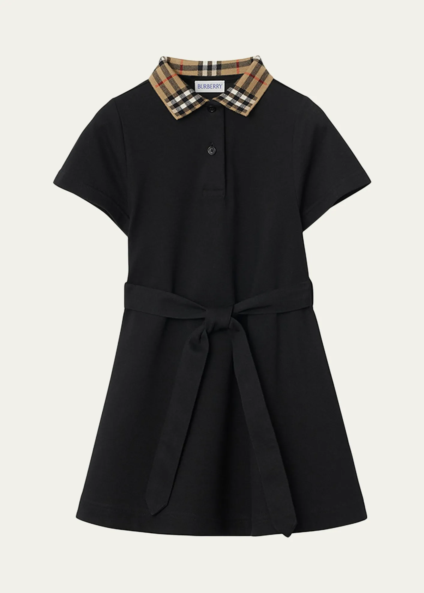 BurberryGirl's Astrid Check Polo Shirtdress, Size 3-14