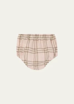 BurberryGirl's Bea Check Cotton Dress & Bloomers Set, Size 3M-18M