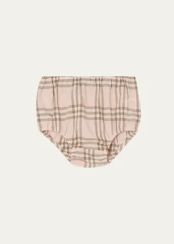 BurberryGirl's Bea Check Cotton Dress & Bloomers Set, Size 3M-18M
