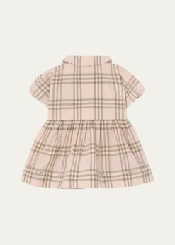 BurberryGirl's Bea Check Cotton Dress & Bloomers Set, Size 3M-18M
