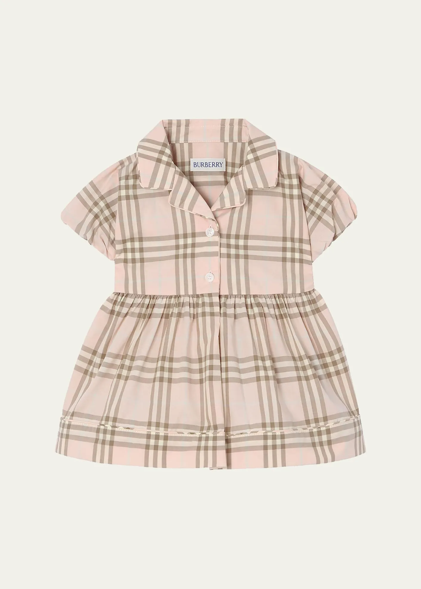 BurberryGirl's Bea Check Cotton Dress & Bloomers Set, Size 3M-18M