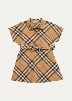 BurberryGirl's Giuletta Check-Print Shirt Dress, Size 6M-2