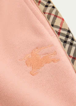 BurberryGirl's Jackson Check-Tape Cotton Jogger Pants, Size 6M-2