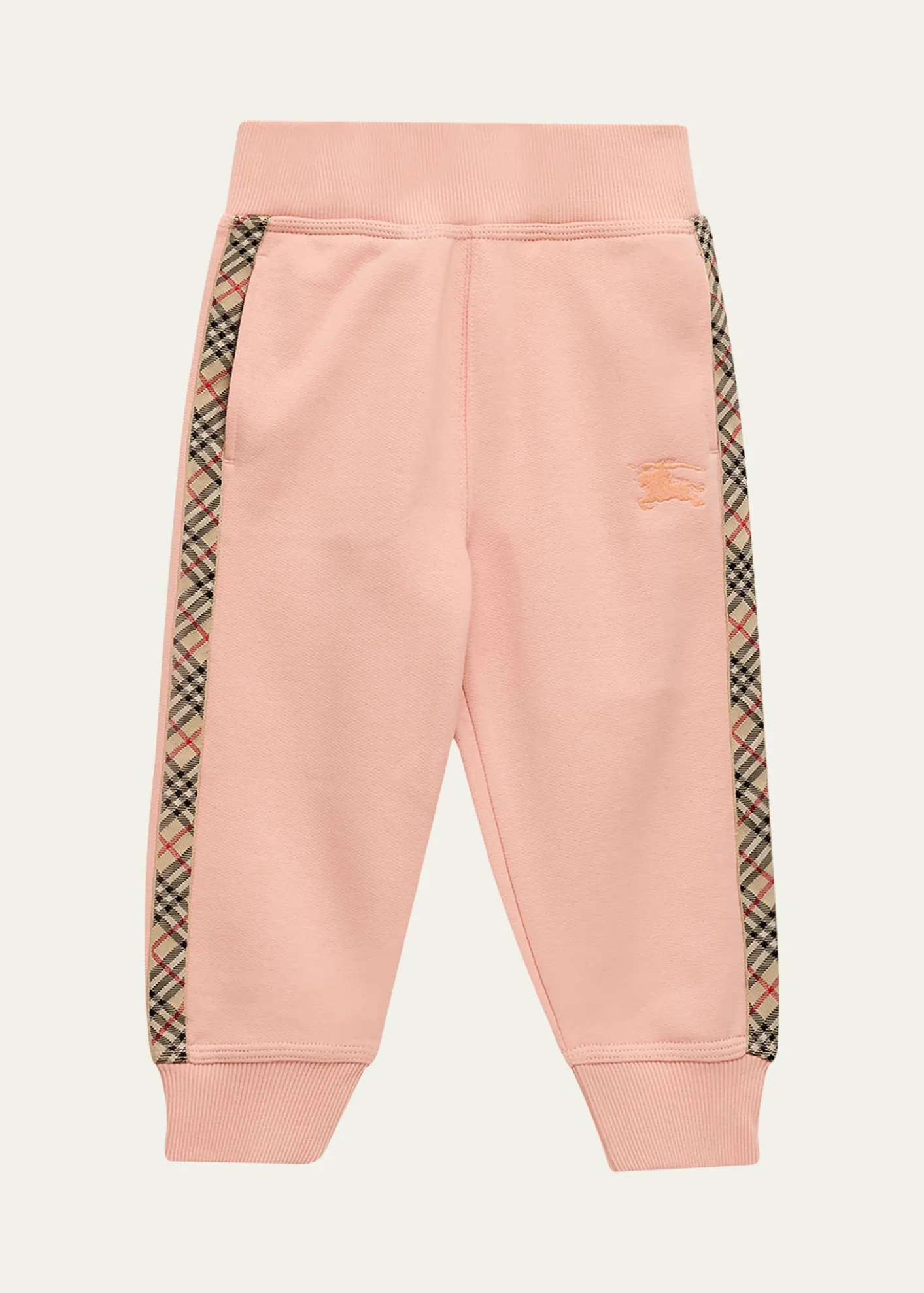 BurberryGirl's Jackson Check-Tape Cotton Jogger Pants, Size 4-14