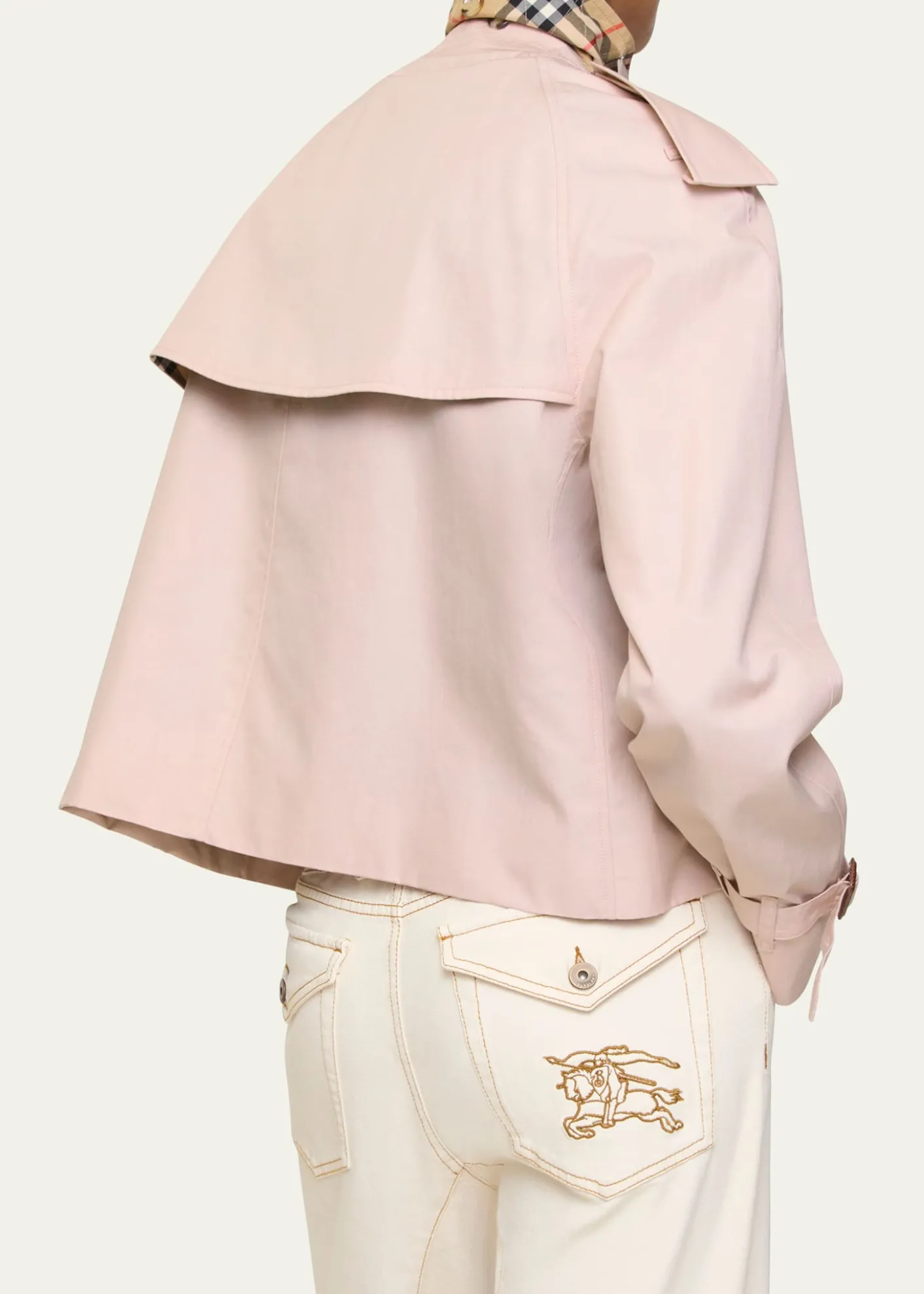 BurberryHaltye Cropped Gabardine Trench Jacket