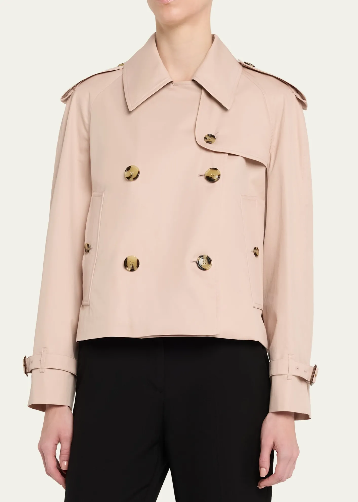 BurberryHaltye Cropped Gabardine Trench Jacket