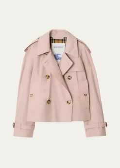 BurberryHaltye Cropped Gabardine Trench Jacket