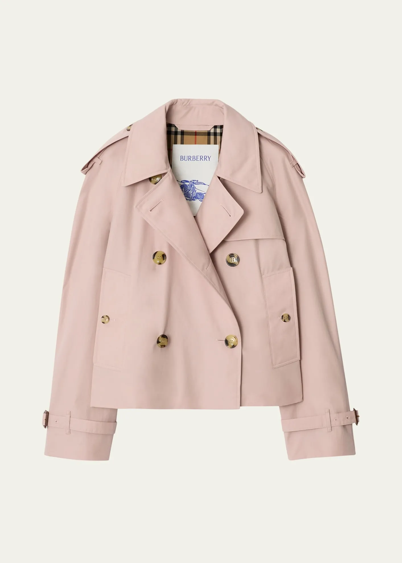 BurberryHaltye Cropped Gabardine Trench Jacket