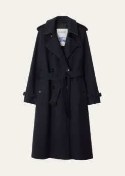 BurberryKensington Belted Cashmere-Wool Double-Breasted Trench Coat