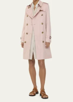 BurberryKensington Belted Double-Breasted Trench Coat