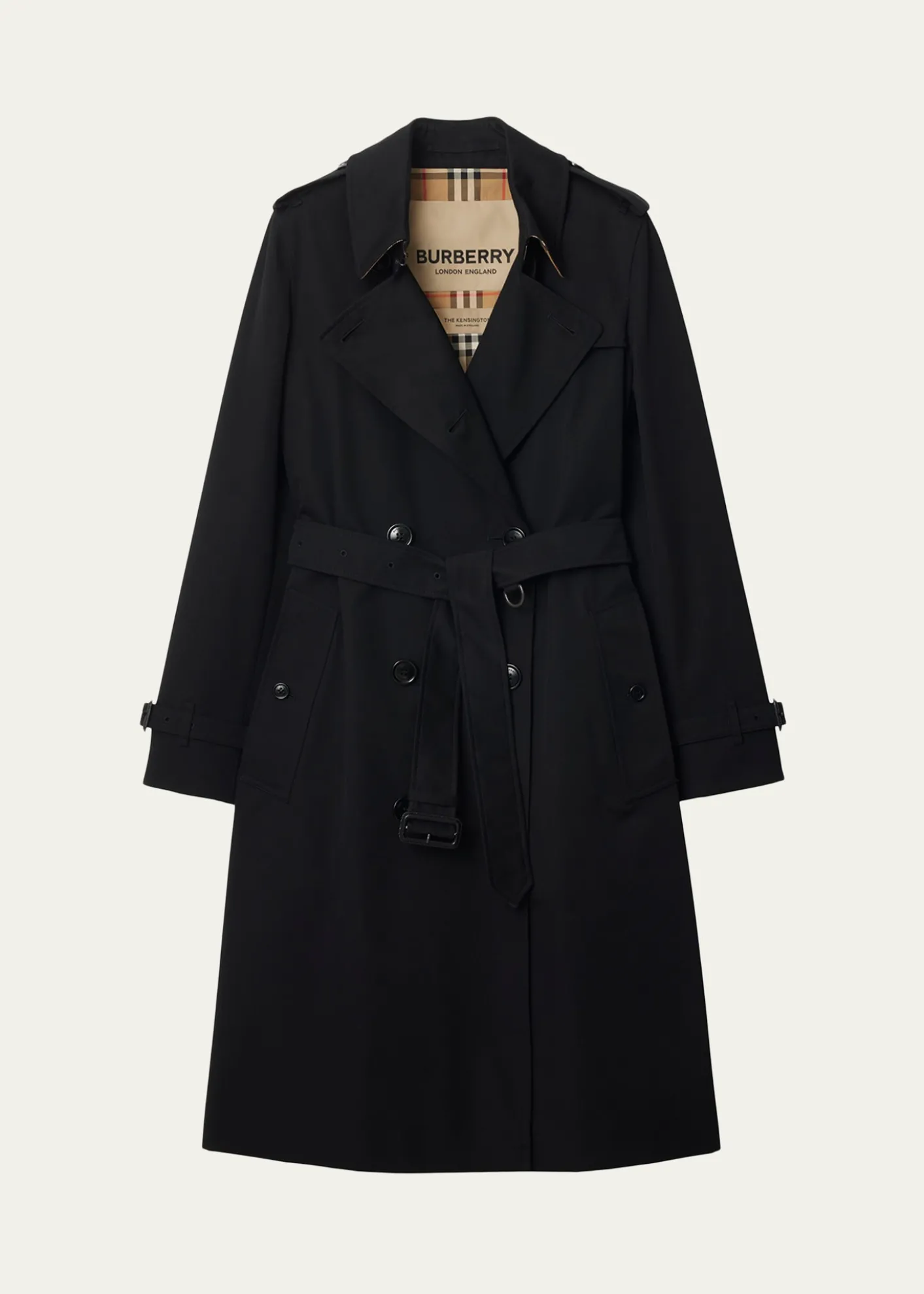 BurberryKensington Organic Belted Double-Breasted Trench Coat
