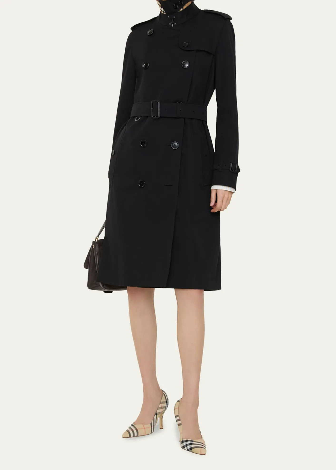 BurberryKensington Organic Belted Double-Breasted Trench Coat