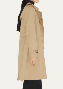 BurberryKensington Organic Belted Double-Breasted Trench Coat