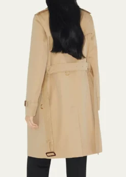 BurberryKensington Organic Belted Double-Breasted Trench Coat