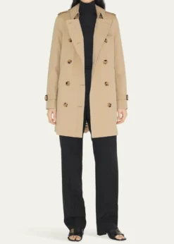 BurberryKensington Quilted Short Org 2 Coat with Hood