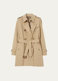 BurberryKensington Quilted Short Org 2 Coat with Hood