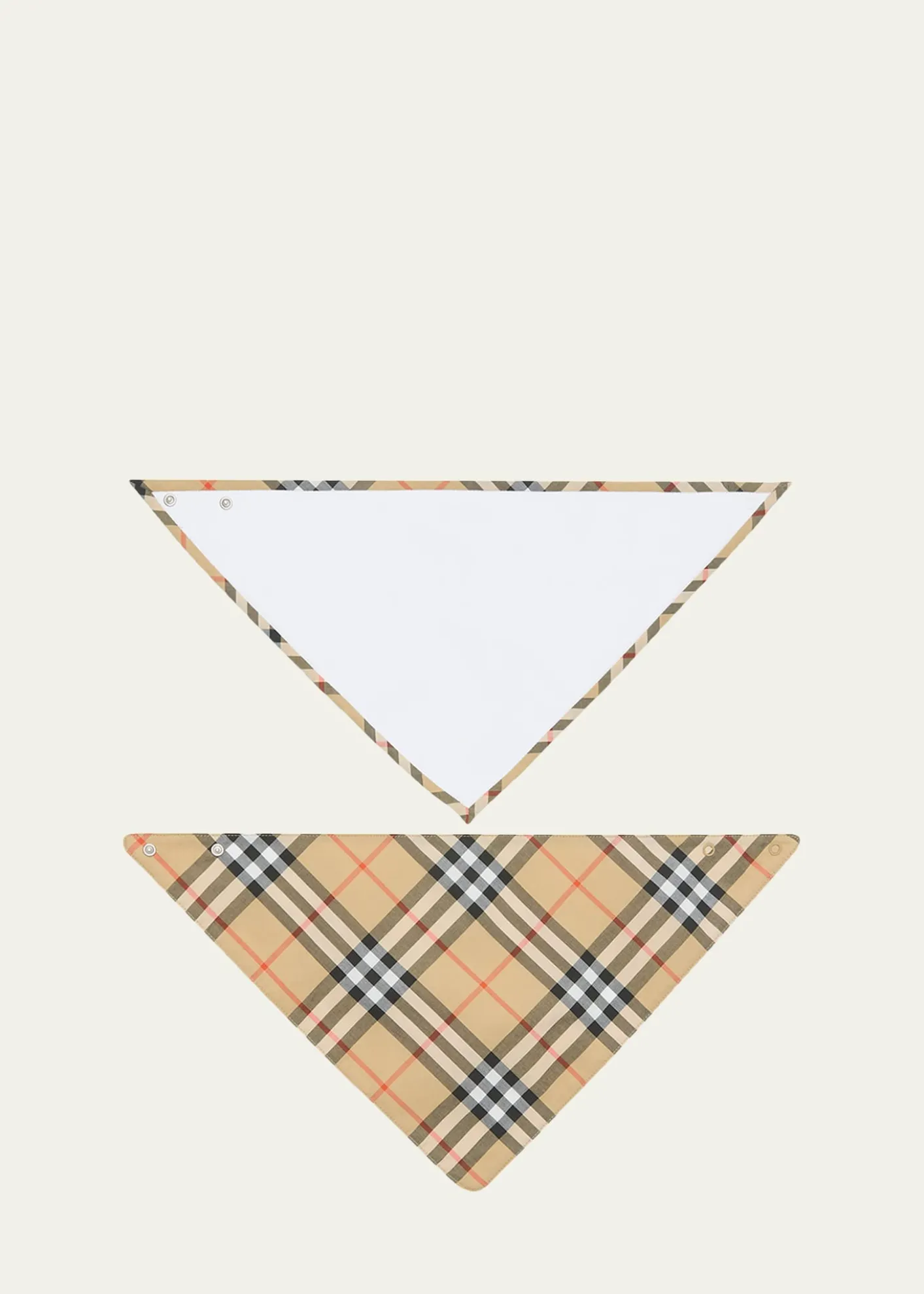 BurberryKid's Check Cotton Two-Piece Bib Set, Size 0M-24M