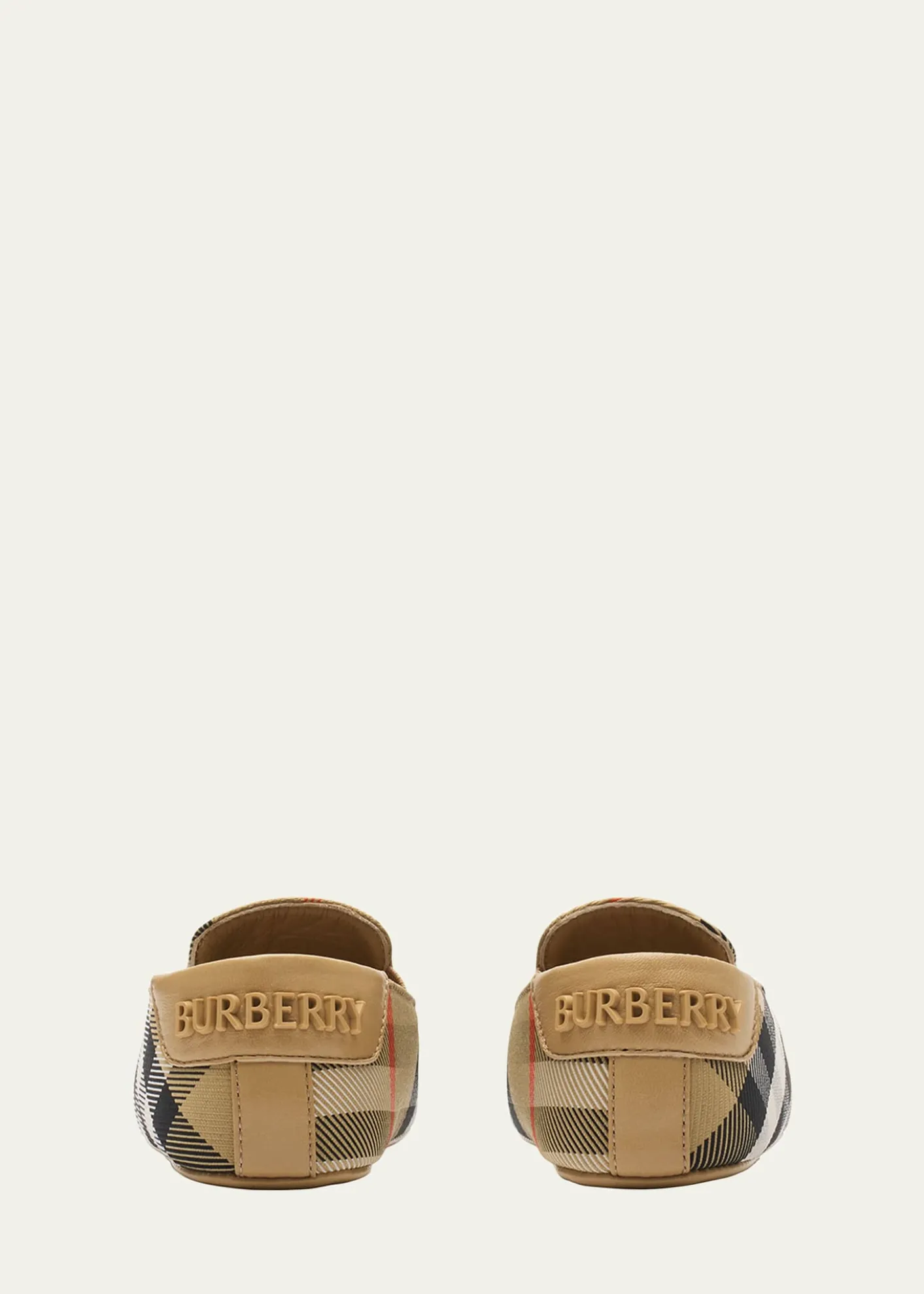 BurberryKid's Check Nylon-Blend Booties, Kids