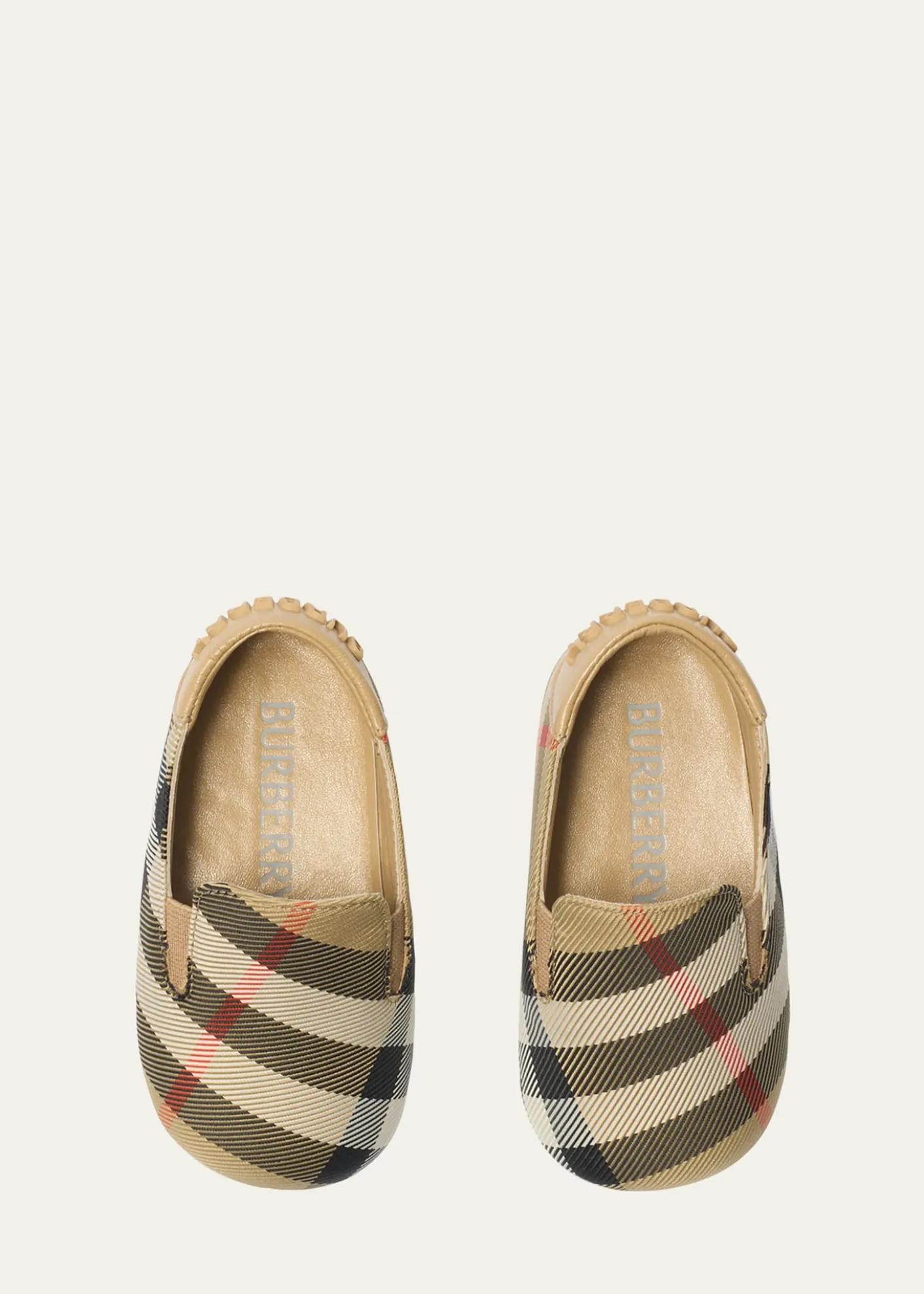 BurberryKid's Check Nylon-Blend Booties, Kids
