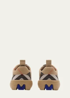 BurberryKid's Cambridge Cotton Check Sneakers, Baby