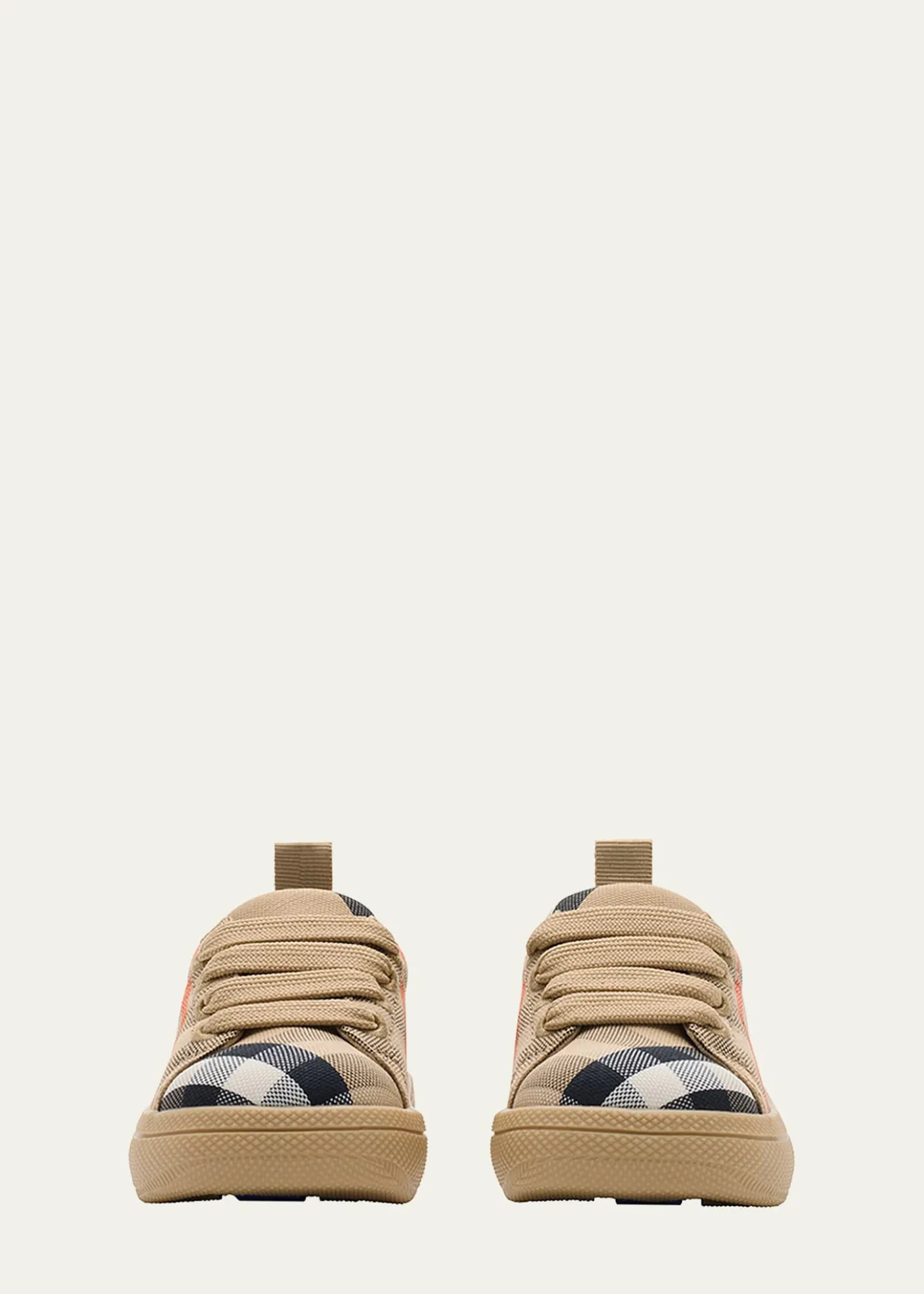 BurberryKid's Cambridge Cotton Check Sneakers, Baby