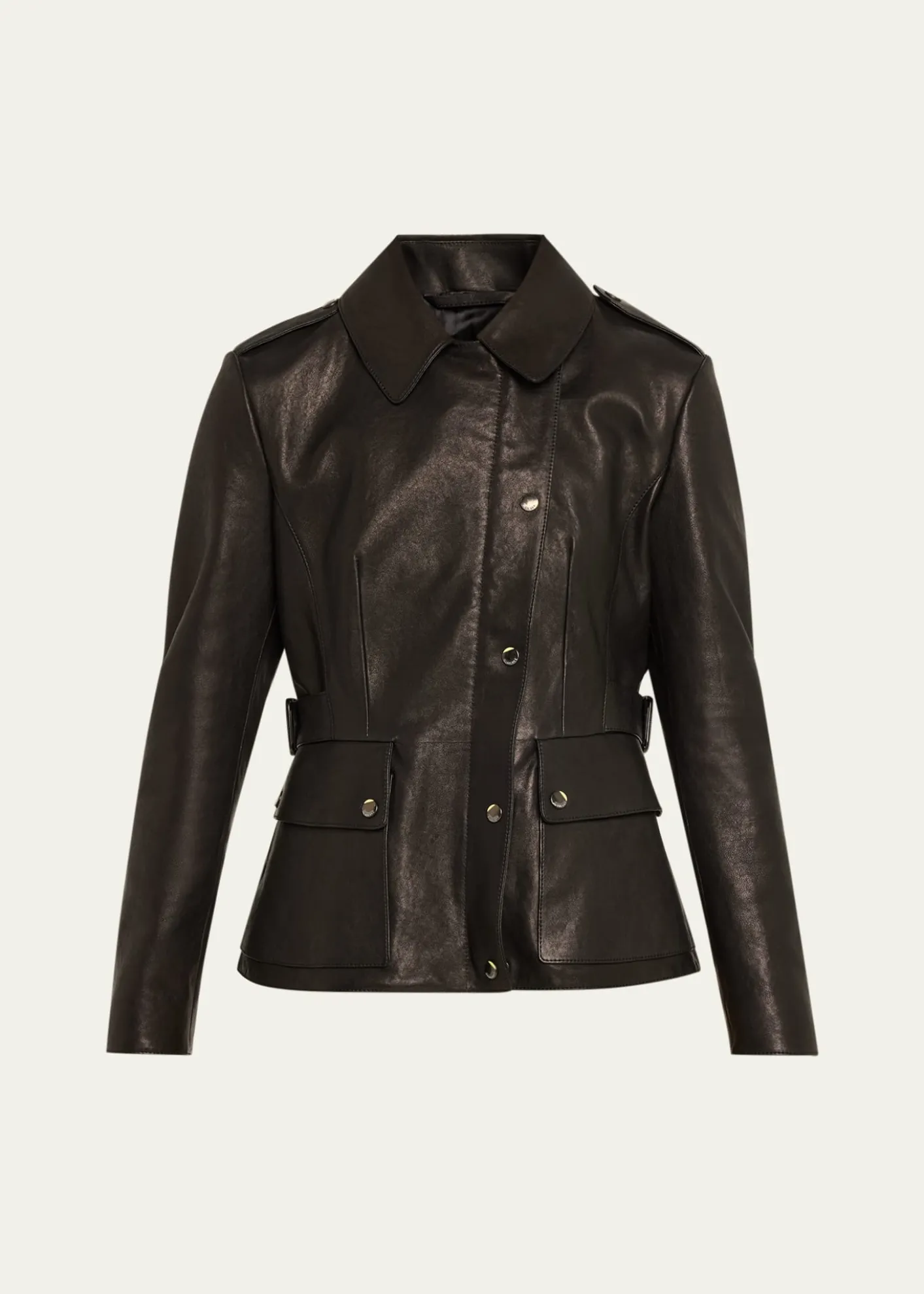 BurberryLeyton Lamb Leather Trench Jacket