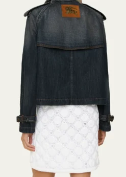 BurberryMayfair Denim Crop Trench Jacket