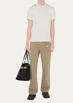 BurberryMen's Check Shoulder-Tape T-Shirt