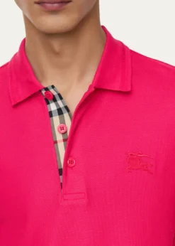 BurberryMen's Check-Placket Cotton Pique Polo Shirt