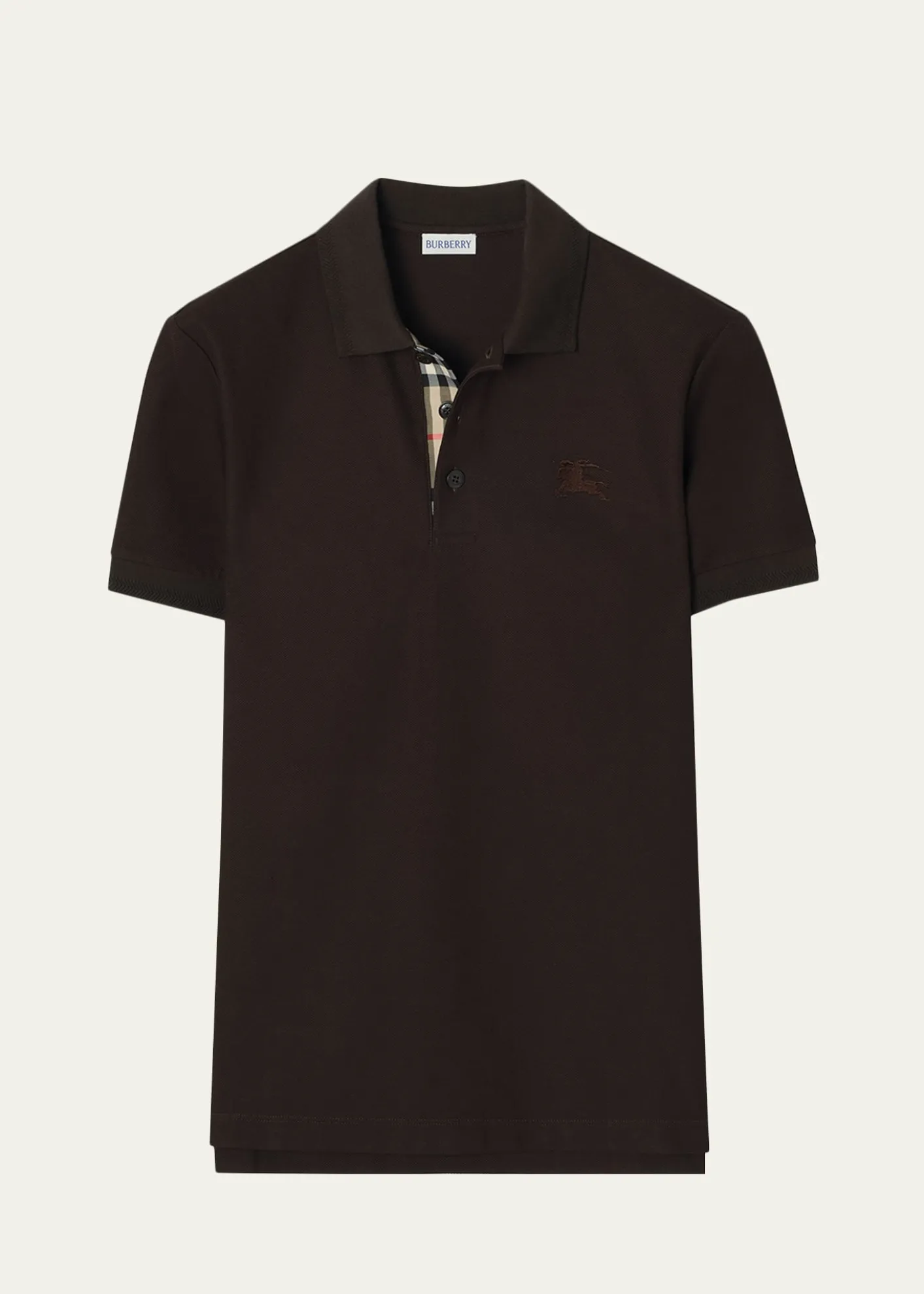 BurberryMen's Eddie Check-Placket Cotton Polo Shirt