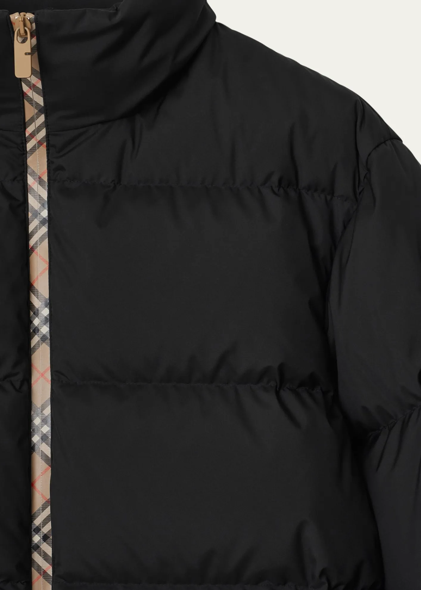 BurberryMen's Check-Zip Down Jacket