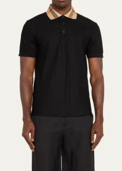 BurberryMen's Cody Check-Collar Polo Shirt
