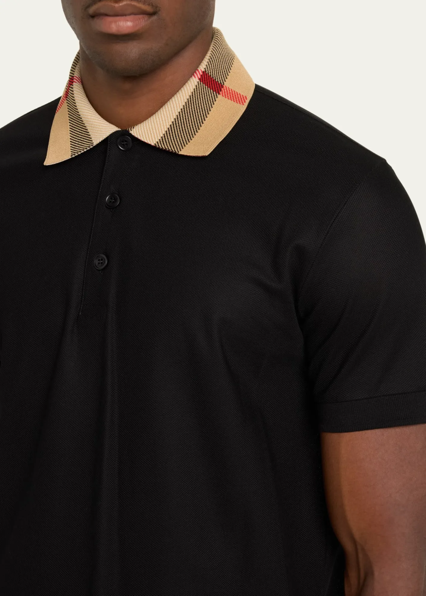 BurberryMen's Cody Check-Collar Polo Shirt