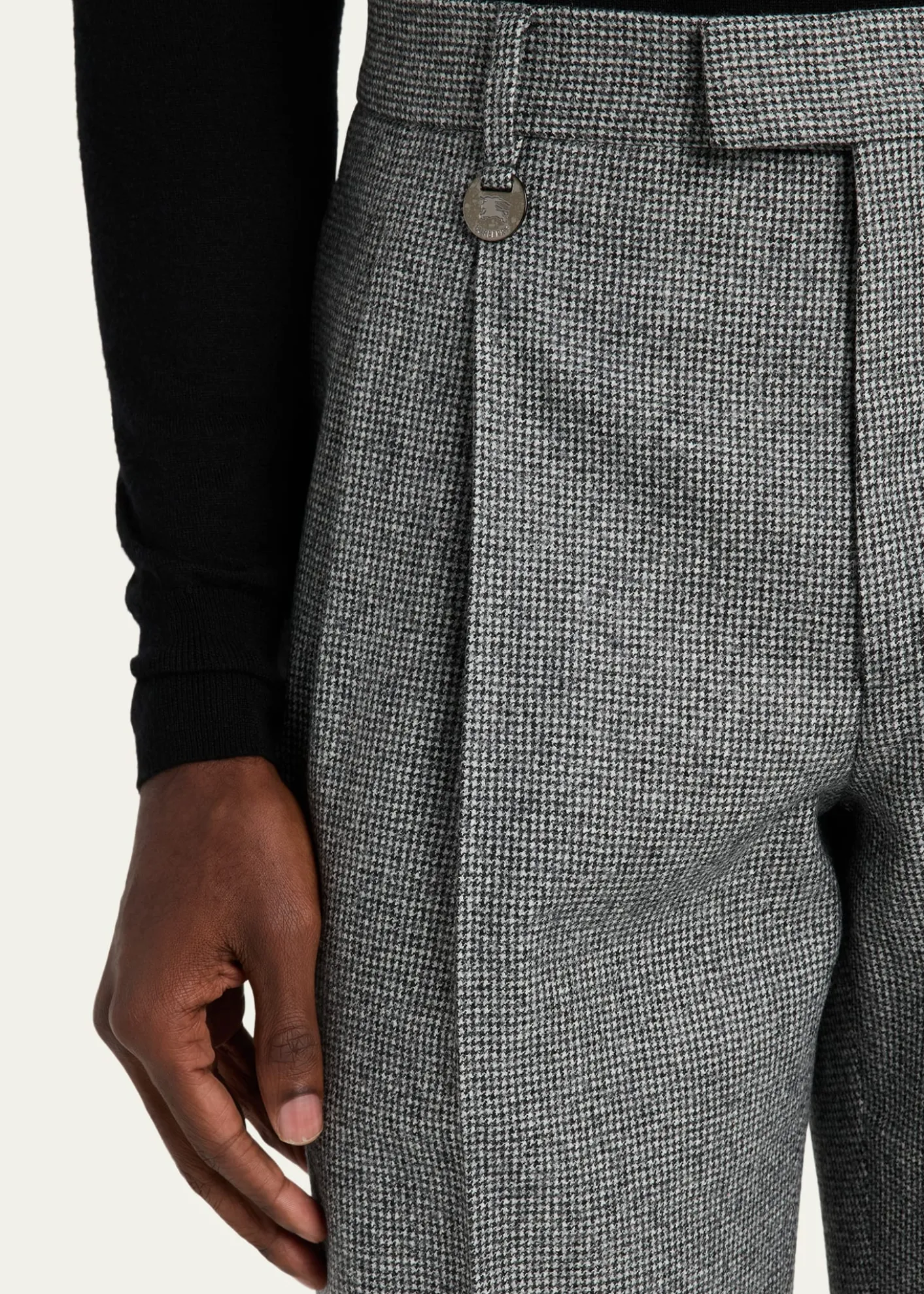 BurberryMen's Dalton Puppytooth Check Straight-Leg Trousers