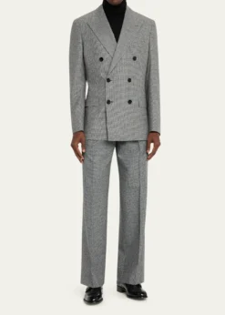BurberryMen's Dalton Puppytooth Check Straight-Leg Trousers