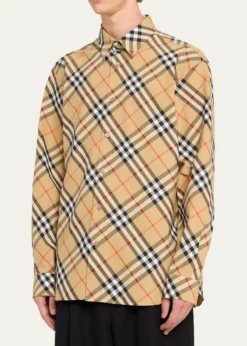 BurberryMen's Daniel Check Sport Shirt