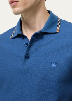 BurberryMen's Eddie Check-Trim Cotton Polo Shirt